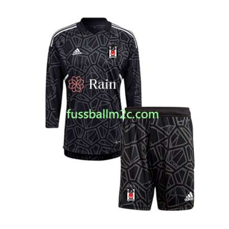 Fußballtrikots Besiktas Torwart Kinder Auswärts Trikotsatz 2022-2023 Langarm